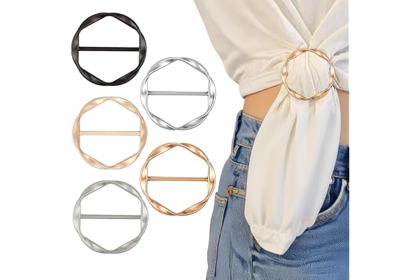 5 stycken spänne glitter brosch damer set t-shirt klämma klämmor för blusar halsduk spänne t-tröja slipsklämmor klädspänne damer sidenhalsduk klämma slipsnålar ring för t-shirt