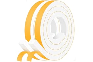 YIMIKI Nastro Autoadesivo in Schiuma, Guarnizione in Gomma per Porte e Finestre, Schiuma Nastro Paraspifferi Porta, Resistente Alle Intemperie, Isolamento Acustico, 25 mm(l) x20 mm(S), Totale 4 m