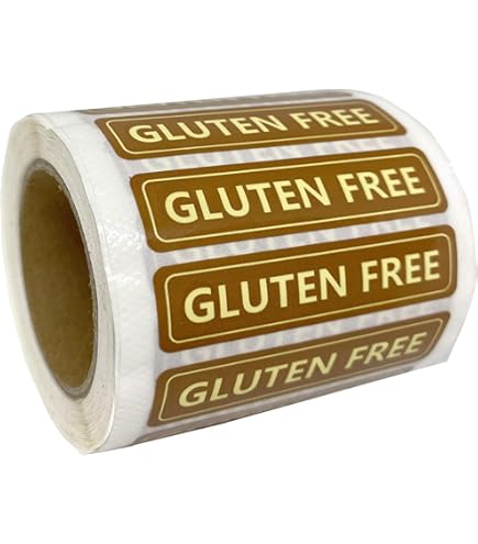 Gluten Free Food Warning Labels 25mm Round - 1000 Labels Per Roll
