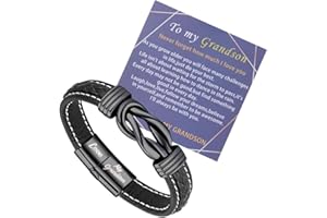 SRANICH To My Son Grandson Man Boys Bracelet,Bracelet Gifts for Son Grandson Man boys