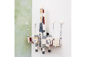 Brickify Support mural compatible avec LEGO Star Wars 75355 UCS X-Wing - Support d'affichage haut de gamme pour modèles UCS Starship - Crochet de montage mural (modèle non inclus)