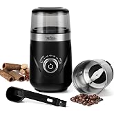La Moustache &ndash; Electric Coffee Grinder 150W, 80 g (GrindMini Black) | With 2 Grinding Levels, Coarse and Fine, Timer, 60 dB,