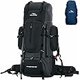 TRAWOC EXPEDITION 80L Travel Backpack Camping Hiking Rucksack Trekking Bag for Men & Women with Water Proof Rain Cover/Shoe Compartment BHK001