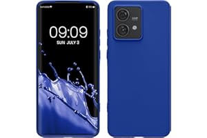 kwmobile Funda para Motorola Edge 40 Neo Carcasa - Ultrafina de TPU y Silicona con Bordes elevados anticaídas - Azul báltico