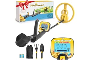 Metalldetektor Kinder, HYTIREBY Metalldetektor für Kinder mit LCD Display und Wasserdichter Suchspule, 7.5'' Hochempfindlicher Metalldetektor und DISC-Modus für Anfänger zur Schatzsuche, Geschenk