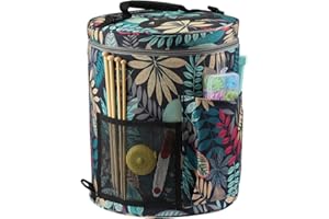 QIUPFGUT Garn-Organizer,tragbare Aufbewahrungstasche für Garne, Stricktasche, Garntasche,Mitnahmeprojekte,Basteltasche zum Häkeln,Stickerei Nähtaschen für Strickzubehör & Häkelprojekte