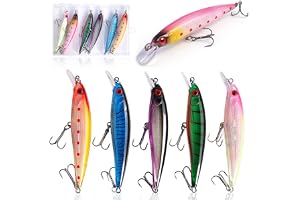 6-pack Wobbler fiskedrag för abborre, gös & gädda, 11 cm Levande fiskedrag för rovfiske i sötvatten och saltvatten – Perfekt