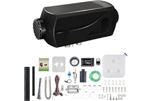 CHIWELL 5KW 12V Car Air Diesel Parking Heater Kit w/Remote Control LCD Display, 10L Tank, Muffler, Wireless Remote Control, Fast Heating Defrost Defogger for Shop, Home, RV, Boat, Vans, Trailer, Motorhome