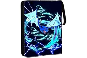 BAKUMON Card Binder 900 Pockets Trading Card Binder with Sleeve Card Holder Collector Album Gift for Kids, Boys, Girls, Card Lovers (Light Blue)