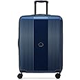 DELSEY PARIS Ophelie 55 Cm Cabin Expandable Polycarbonate/Abs Hardside 4D 4 Spinner Wheels Trolley Bag (Blue), Small