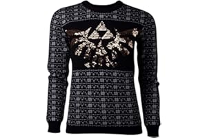The Legend of Zelda Female Sweatshirt Zelda - Tri-Force Glitter Women's Christmas Sweatshirt Black-S