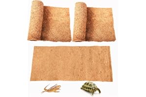 SISIPAI LIFE Reptile Carpet, 36" x 18" Coconut Fiber Carpet Mat, 2 Pack Reptile Terrarium Liner for Tortoise Bedding, Supplies for Lizard, Snake, Chameleon, Gecko, Bearded Dragon, Iguana(91.5x45)