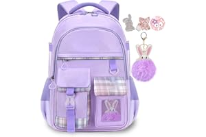 HANXIUCAO School Bags for Girls - Large Capacity Kawaii School Backpack with Laptop Compartment for Primary and Secondary Students