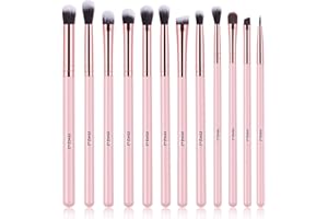 ‎MSQ MSQ Augen Make-up Pinsel Set 12 Stück Augenpinsel Set Pinselset Makeup Zum Verblenden Von Lidschatten Puder Highlighter Concealer Lidschattenpinsel Rosa