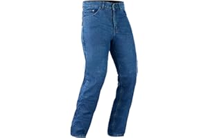 Bikers Gear Australia Classic Cut Kevlar Lined Protective Motorcycle Trouser Kevlar Jeans with Removable CE1621-1 Armour