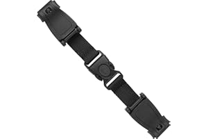 Spänneskydd för bilbarnstol, 1 st, i svart, 21 cm totallängd med spänne, justerbar längd, för fastsättning på bröstbälten upp till 35 mm breda, bältesklämma, spännesskydd