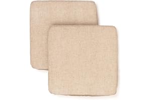 PARAMAISON Cuscini Coprisedia Shabby Chic Melange, Set da 2 pezzi, Imbottito, con Fascia Elastica, Sfoderabile, 40x40 cm, Vari Colori