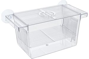 Uniclife Aquarium Fish Breeding Box Acrylic Hatchery Incubator Tank with Suction Cups Small Isolation Box for Baby Small Fish Shrimp and Betta