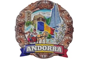 MUYU CRAFT Imán 3D para nevera Andorra, recuerdo de viaje, decoración de nevera, calcomanía magnética, colección artesanal de resina