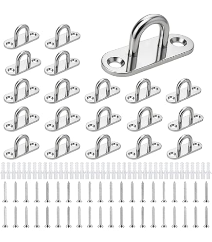 12 Pezzi Piastre Ad Occhiello In Acciaio Inox M5 - Per Ganci E Sospensioni - Foto 3