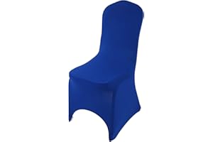 THE CHAIR COVER COMPANY Chair Covers Spandex Universal Slipcovers Dining Chair Cover Wedding Banquet Party Arched Front (Royal Blue, 1)