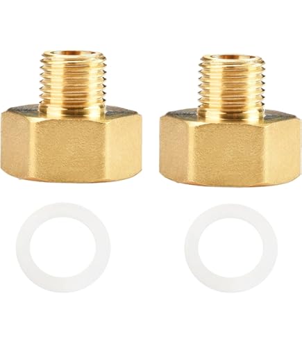 G1/2'' (M) x G1/4'' (F) Messing Adapter voor Manometer