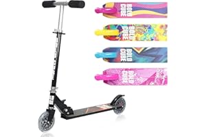 BOLDCUBE Trottinette 2 Roues Classique | Enfants 4-9 Ans | Légère | Fold & Go | Hauteur Ajustable 69 à 82 cm