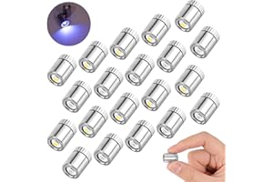 Bubuny 20PCS Mini LED Lights, Small Led Lights for Dollhouse, Mini Electric Lights for Hand Crafts, Tiny Lights for DIY Decoration Crafts Dollhouse Accessories, Warm white, Colored Lights