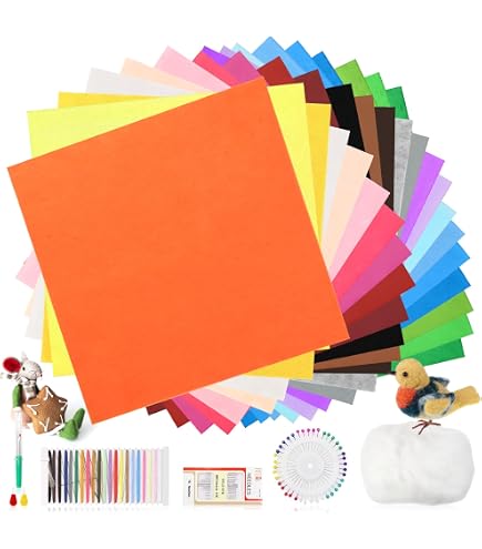 Filzstoff, 40PCS Bastelfilz Farbig Filz Blätter Po Produktbild-Vorschau 7