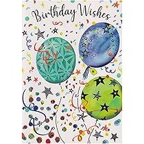 Biglietto di auguri per compleanno, grande, 50-12 x 9 cm
