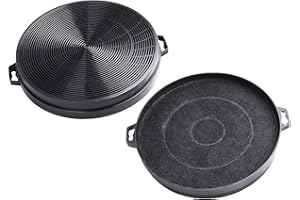 AquaHouse Lot de 2 filtres à charbon compatibles avec hottes utilisant un filtre à charbon de 210 mm, CARBFILT2 S1 353121 CHF210 B210 FAC539 (CHF02)