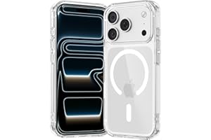 NEW'C Magnétique Coque pour iPhone 17 Pro (6,3 Pouces), Compatible avec MagSafe Antichoc Ultime avec Cordon – Magnétisme Puissant et Protection Militaire - Etui Fine -Transparent