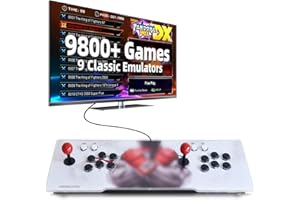 LINGXIACE Pandoras Box 9800 Retro Games Console，with 2 Joysticks (Supports up to 4 Players for Entertainment)， Connects to TV or Projector to Play，Arcade Machine