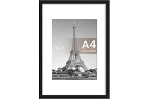 upsimples Bilderrahmen A4, Bilderrahmen Kinderzeichnungen A4，Leichter & dünner Rahmen Schwarz für Fotos, Bilder, Poster