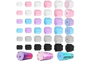 MACHOMBY 30 Pcs Cup Turner Foam Set-5 Sizes Cup Turner Inserts Expandable Spinner Sponge Cup Turner Accessories for Tumblers, Cola Shaped Water Bottles(1.57/2.44/2.83/3.18/3.74 Inch Diameter, 6 Colors) (B)