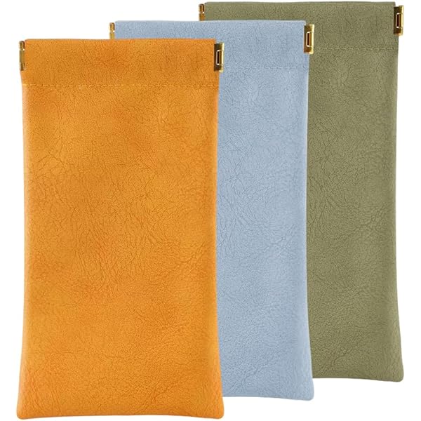 4 Stück Brillenetui Weich - PU Leder Schutzhüllen Für Sonnenbrillen