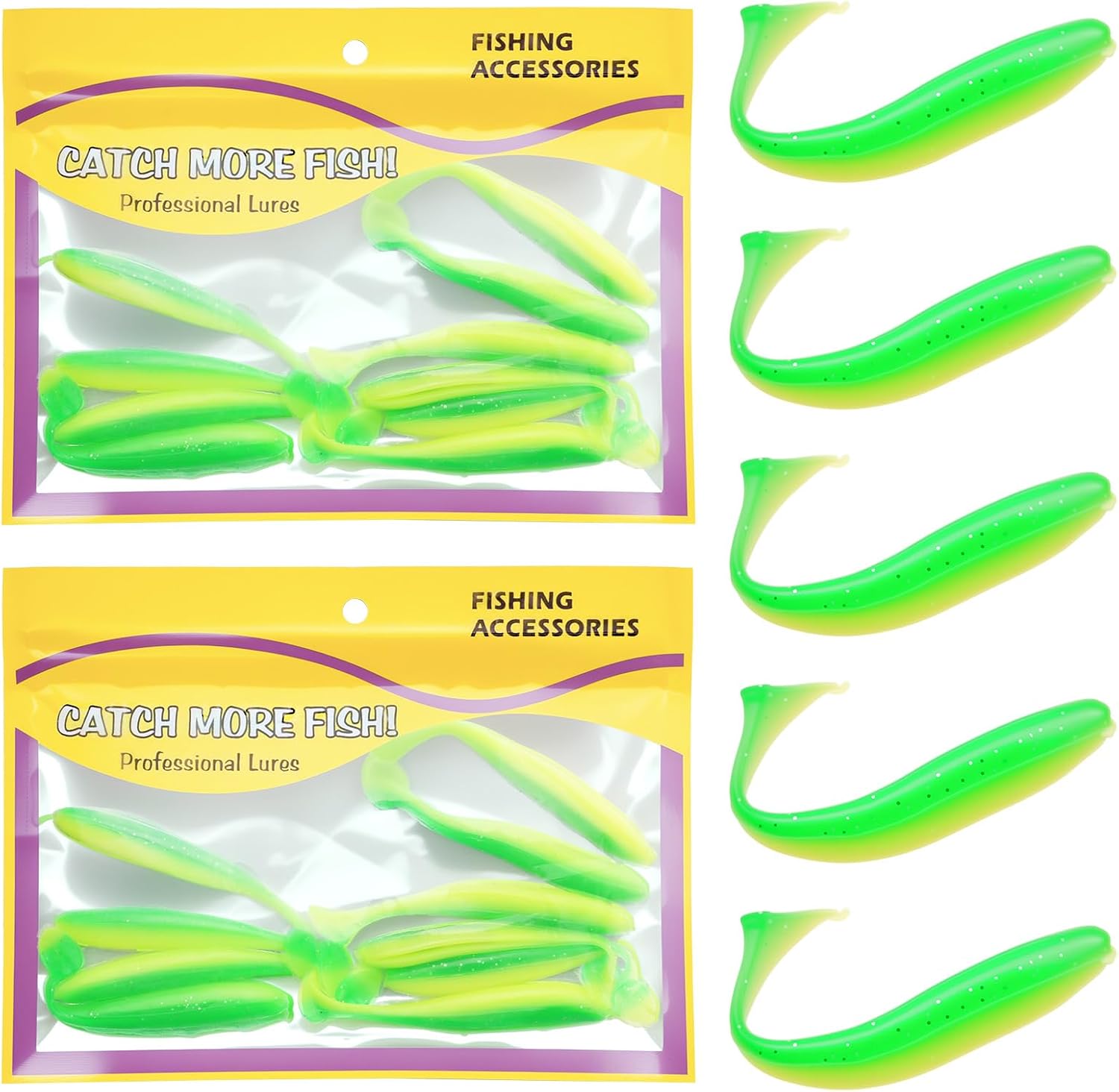Juego de 20 señuelos de goma para lucioperca, 7 cm/2,15 g, para lucioperca y lucioperca