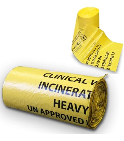 Sacchetti Rifiuti Clinici Hanfare - Giallo, 70L, Confezione Da 50 | Resistenti E Sigillati - Foto 3