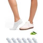 DANISH ENDURANCE Pinkies in Cotton, Breathable, 6 Pack | Soft and breathable cotton invisible socks with silicone heel for di