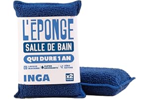 INGA - 2 X Éponges Réutilisables Lavables - pour Les Foyers Écologiques - Nettoyage des Surfaces - Absorbantes - Éponge Durable et Écologique