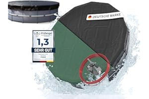 Planenfux® Poolabdeckung rund 366 cm (Für Ø 320-366 cm Becken) | 2-in-1 Abdeckplane Pool aus 200g/m² PE Material | Poolplane Solarplane Rundpool für Sommer & Winter | Ø 420 cm Schwimmbecken Abdeckung