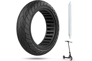 OUXI 10 x 2.5 Solid Tyre,10 inches 60/70-6.5 Solid Tyre Puncture Proof Electric Scooter Tyres Replacement Wheel for Ninebot Max G30P G30LP Electric Scooter Front/Rear Rubber Tires 1pc Black