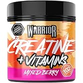 Warrior Creatine + Multivitamin Powder 360 g &ndash; Fruits of the Forest | 80 Servings, with Vitamins A, C, D, E and B Complex, Ma