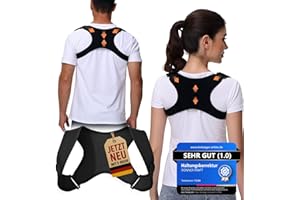 DONNER KRAFT Haltungskorrektur Herren Damen Innovativer Rückenstützgürtel: Back Posture Haltung Korrektur Gurt für Herren und Damen - Verstellbare und Atmungsaktive Haltungstrainer (S-L)