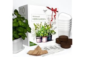 Garden Pack Herb Garden Kit – 10 Herb Varieties – Grow Your Own Herbs Indoors – Windowsill Garden Kit with Seeds for Planting UK