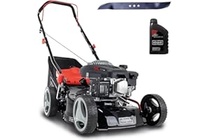 Scheppach Rasenmäher RM420 | 3in1-3,4PS | Schnittbreite 420mm | 45L Fangkorb | Schnitthöhenverstellung 25-75 mm | inkl. Motoröl & Ersatzmesser