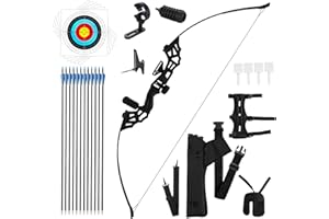 Dostyle Recurve Bow Takedown Archery Arrow and Bow Set Hunting Longbow Kit 40 lbs Right Hand