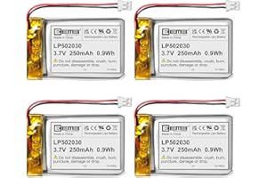 EEMB Lithium Polymer battery 3.7V 250mAh 502030 Lipo Rechargeable Battery Pack with wire JST Connector for VXI Blue Parrott and MP3 MP4 Speaker-confirm device & connector polarity before purchase(4)