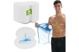 AHQiZFX 60 Pack Armpit Sweat Pads, Large Underarm Sweat Pads for Women and Men Disposable Dress Guards Shields Comfortable Unflavored Non Visible Non Sweat Armpit Protection