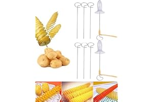 Thapncow Potato Spiral Cutter, Potato Twister Spiral Cutter, Stainless Steel, Potato Cutter, Spiral Chips Cutter, for Fruit, Potatoes, Tornado Chips, Cucumbers or Carrots